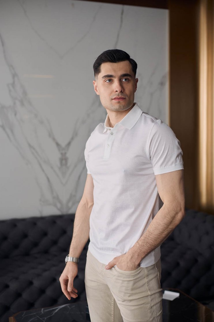 Футболка поло ГИО Белая