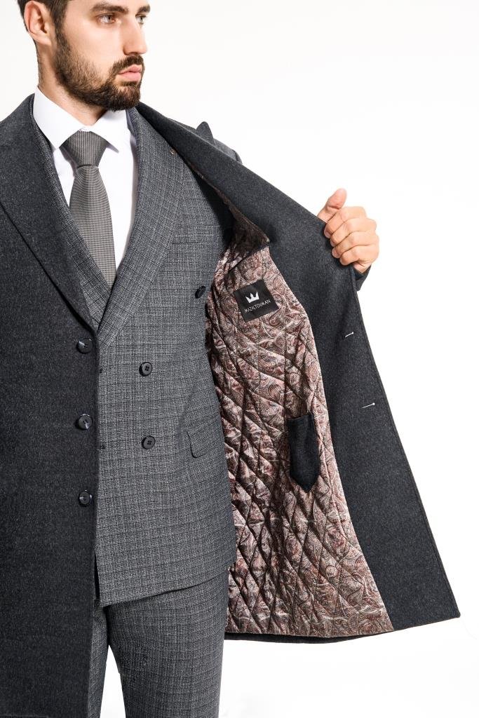 Пальто MAZALTOVMAN премиум Синее фактурное