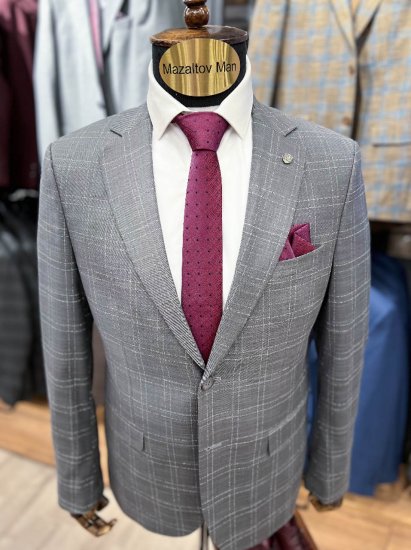 Костюм MAZALTOVMAN 2-ка Серый в клетку