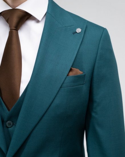 Стильный костюм-тройка MAZALTOVMAN зеленый