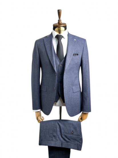 Костюм MAZALTOVMAN 3-ка премиум Синий фактурный