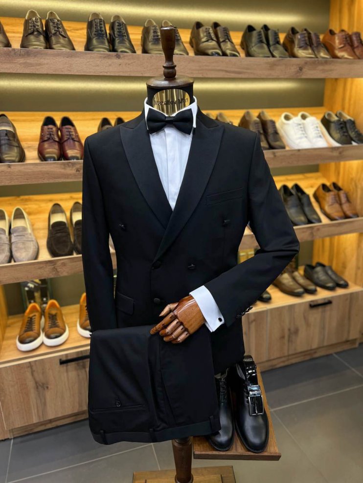 Смокинг MAZALTOVMAN 2-ка премиум Черный двубортный