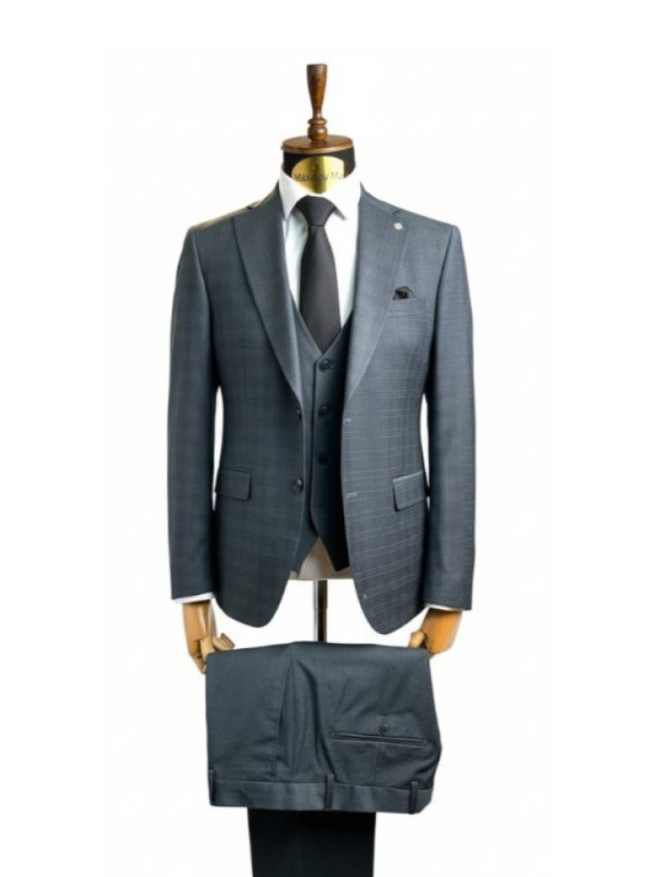 Костюм MAZALTOVMAN 3-ка премиум Зеленый в клетку