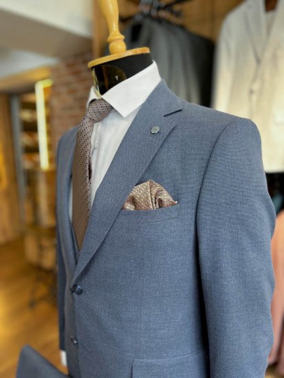 Костюм MAZALTOVMAN 3-ка премиум Синий фактурный