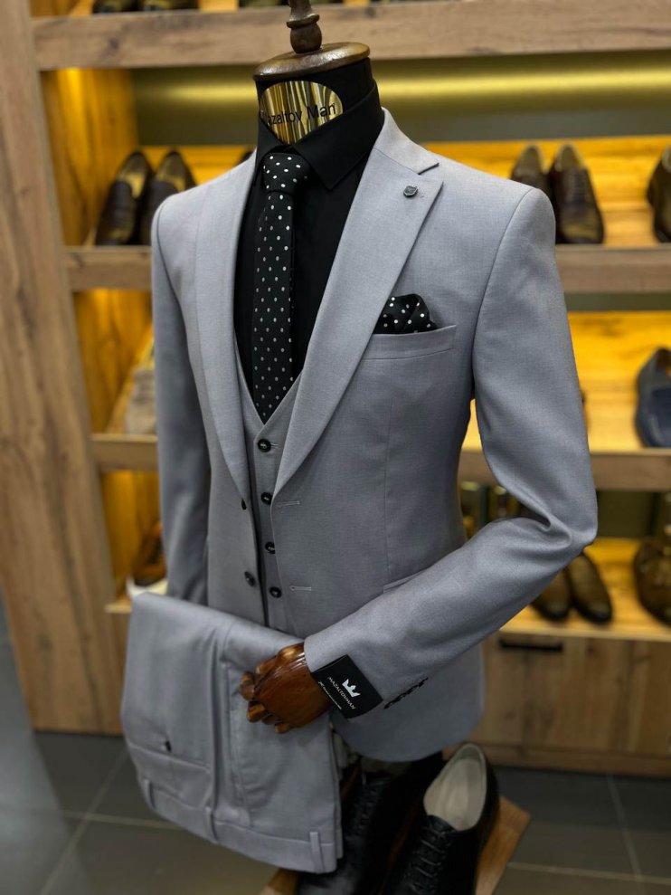 Костюм MAZALTOVMAN 3-ка премиум Серый фактурный