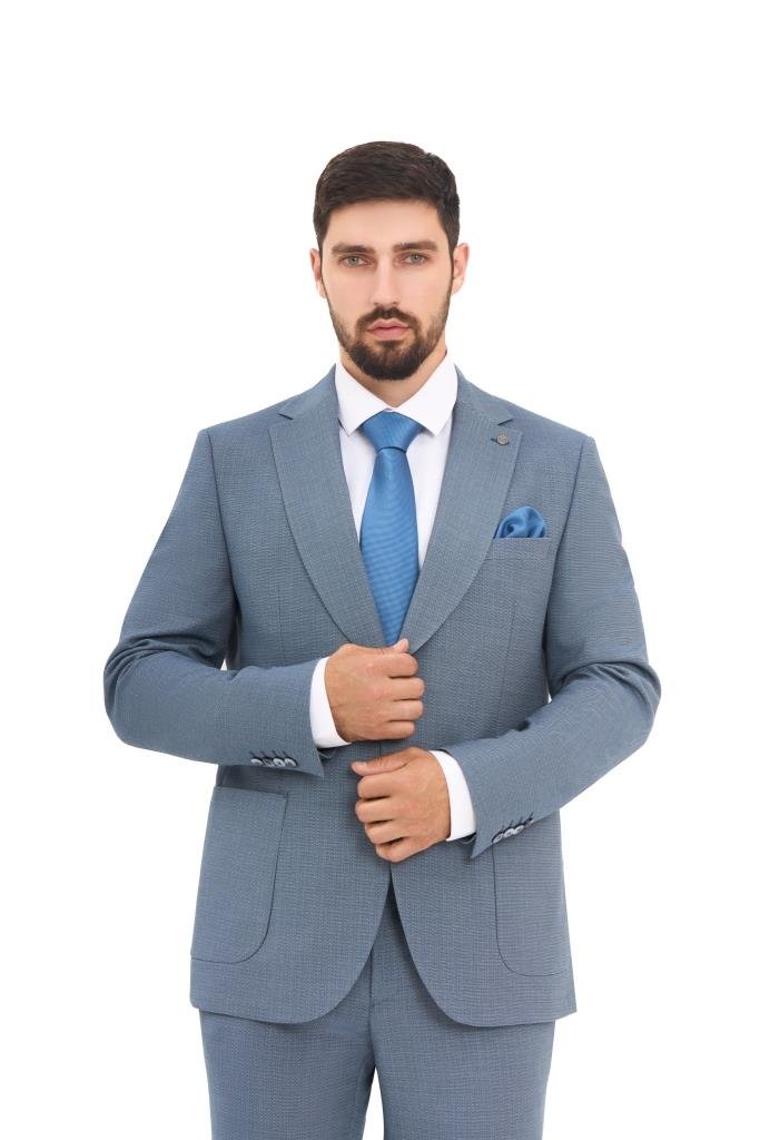 Костюм MAZALTOVMAN 2-ка премиум Голубой фактурный молодежный